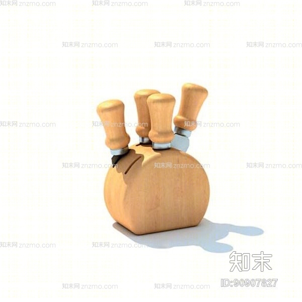 原木色刀具架3D模型下载【ID:90907827】