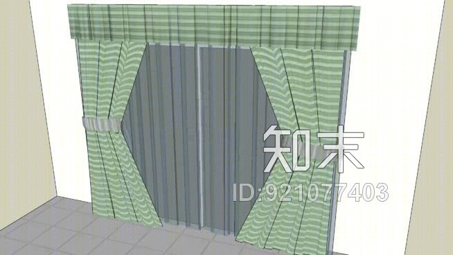 窗帘SU模型下载【ID:921077403】
