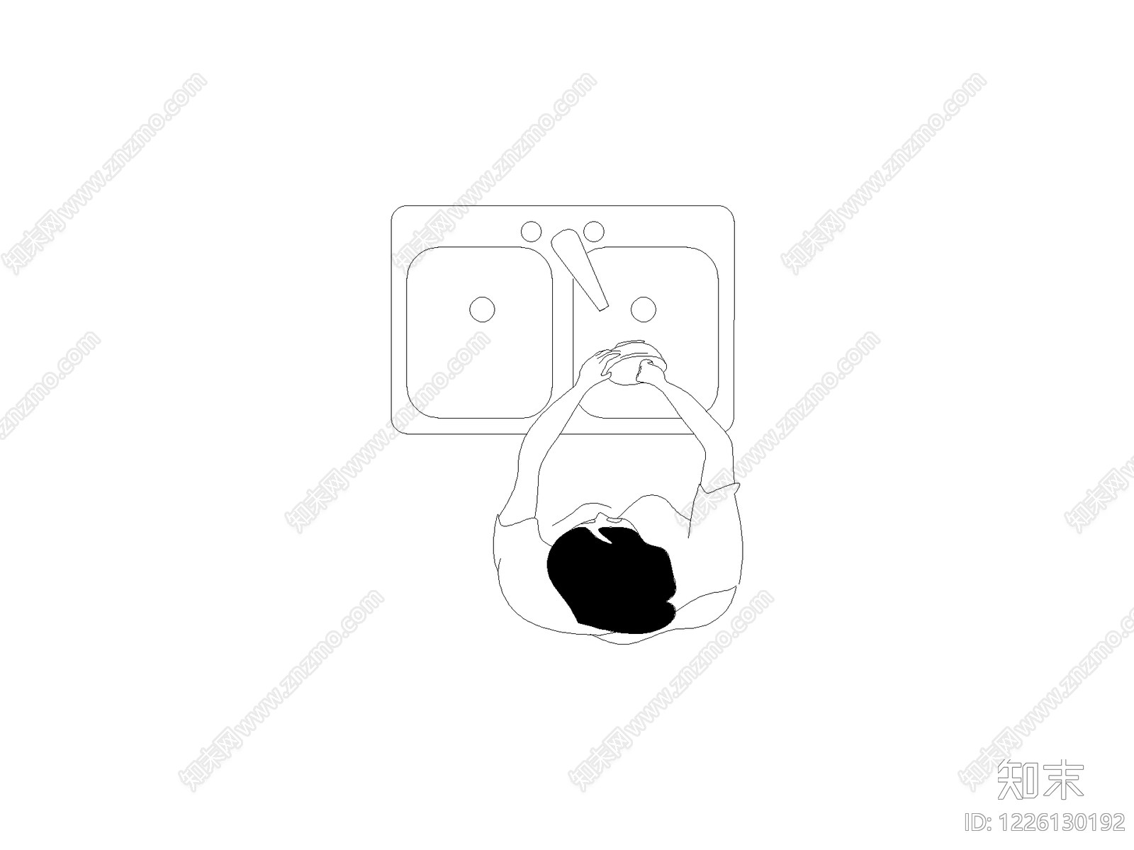 厨房设施cad施工图下载【ID:1226130192】