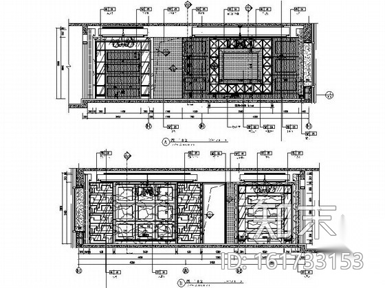 [惠州]CBD核心区超高层城市观景豪宅四居室样板房装修图...cad施工图下载【ID:161733153】