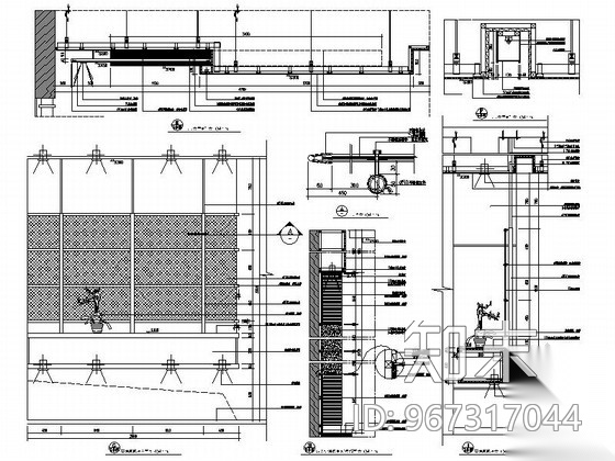 [杭州]某通信枢纽办公楼室内装修施工图（含效果）cad施工图下载【ID:967317044】