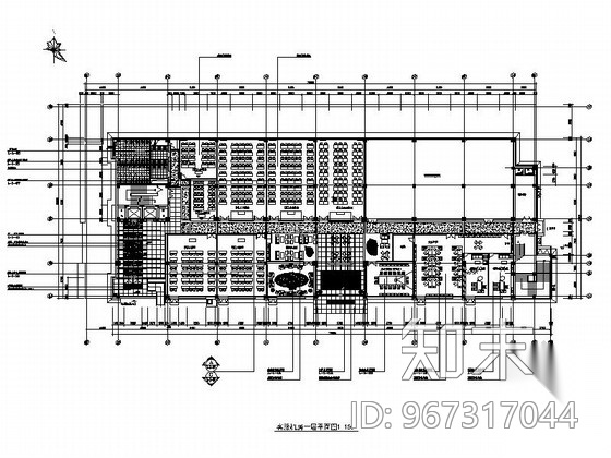 [杭州]某通信枢纽办公楼室内装修施工图（含效果）cad施工图下载【ID:967317044】