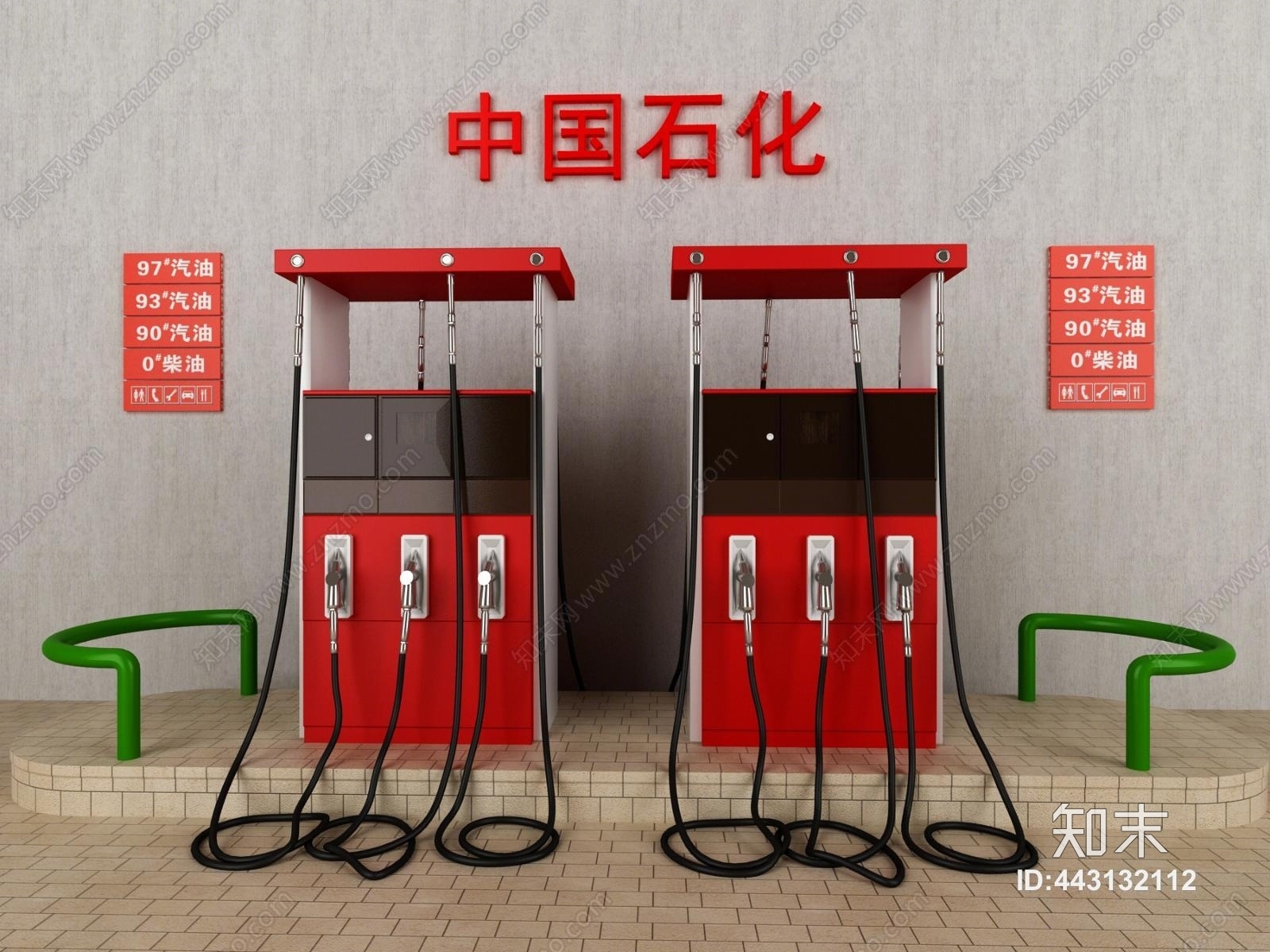 现代加油站3D模型下载【ID:443132112】