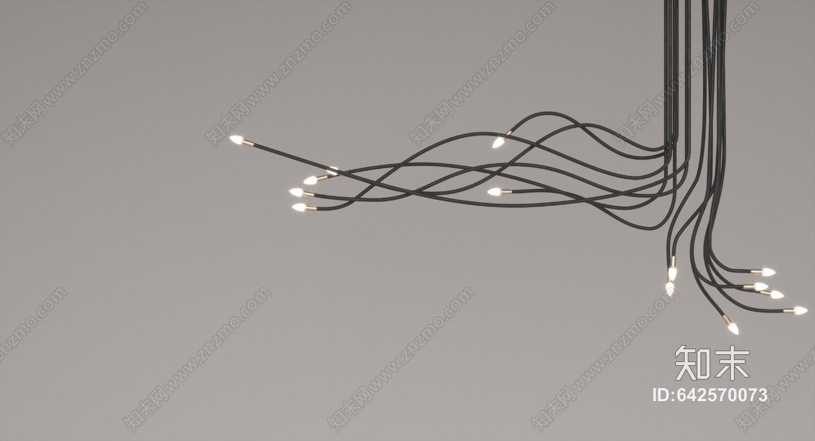 现代简约金属灯3D模型下载【ID:642570073】