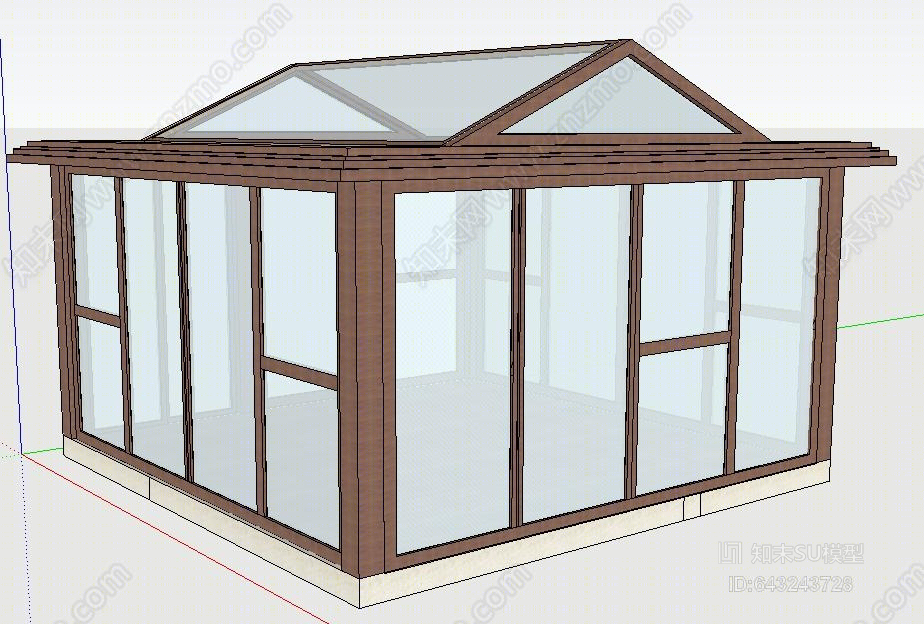 现代木质茶室SU模型下载【ID:643243728】