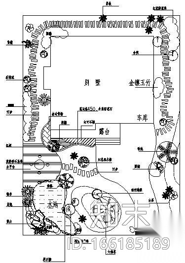 李氏别墅环境景观设计方案平面图施工图下载【ID:166185189】