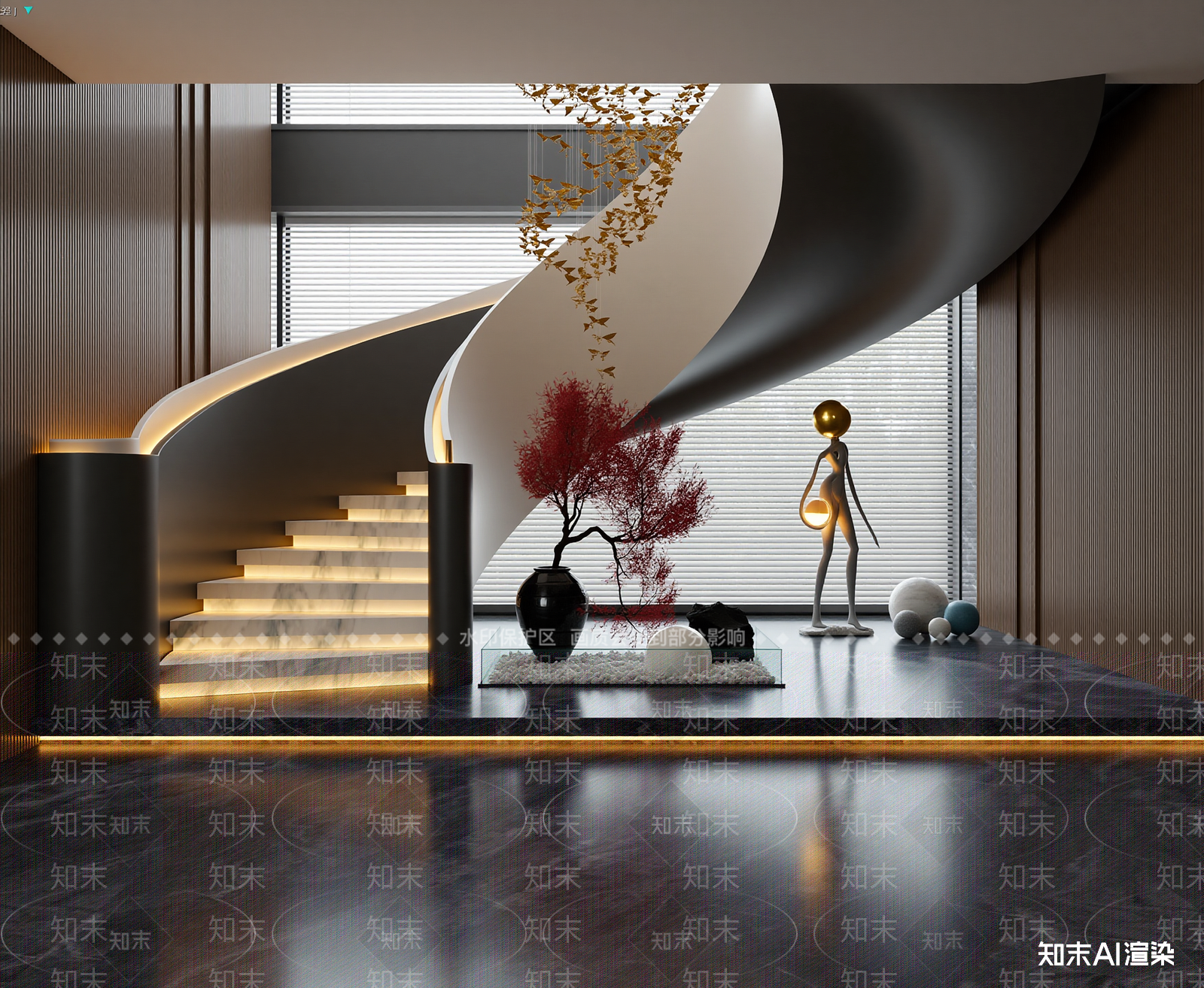 现代酒店大堂3D模型下载【ID:1214351503】