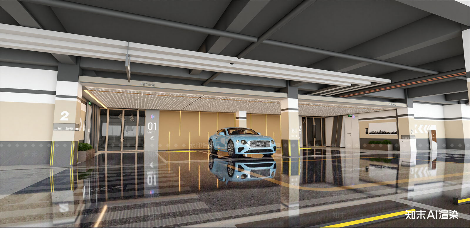 现代汽车4S店SU模型下载【ID:1215199608】