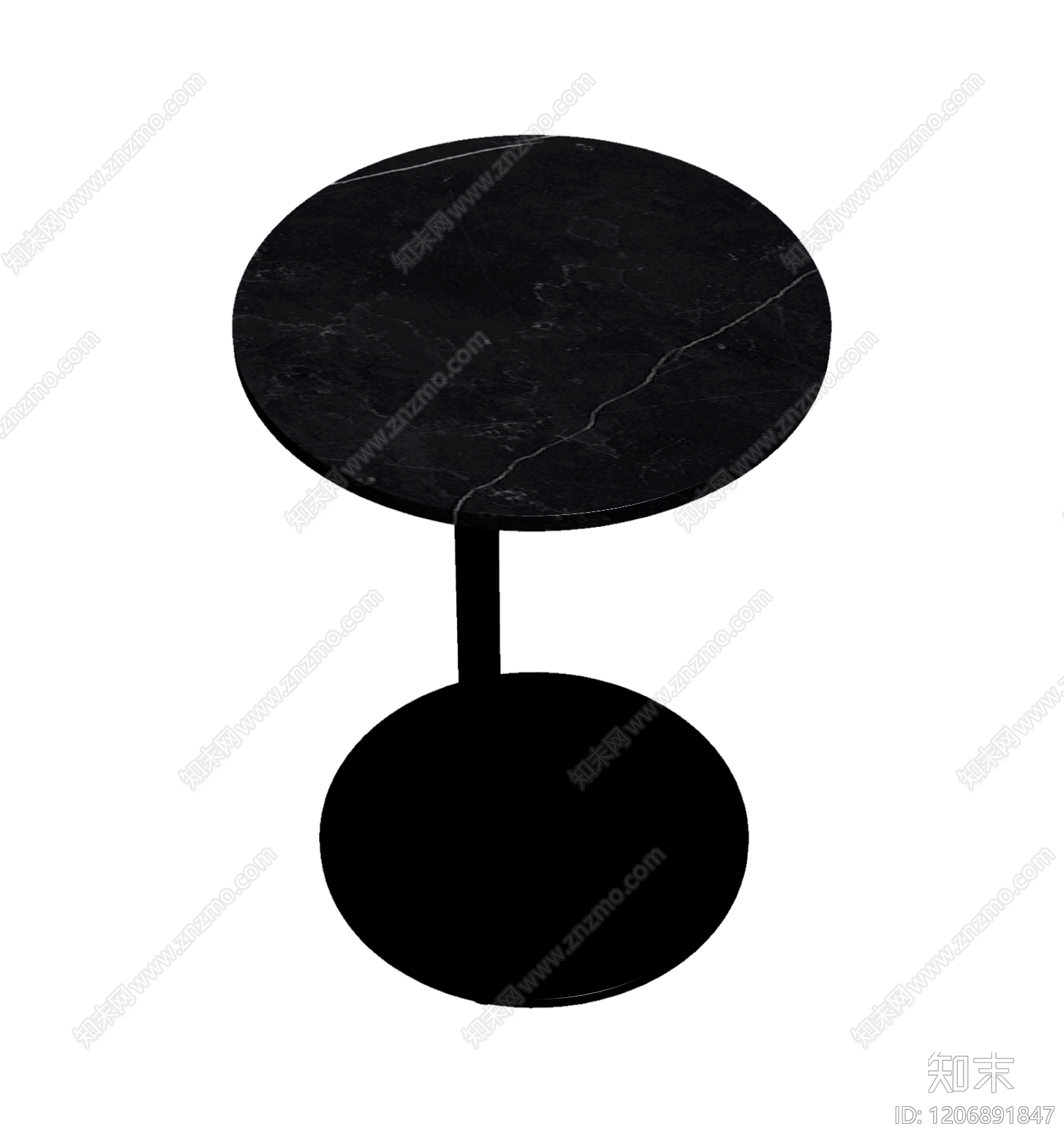 黑大理石圆桌3D模型下载【ID:1206891847】