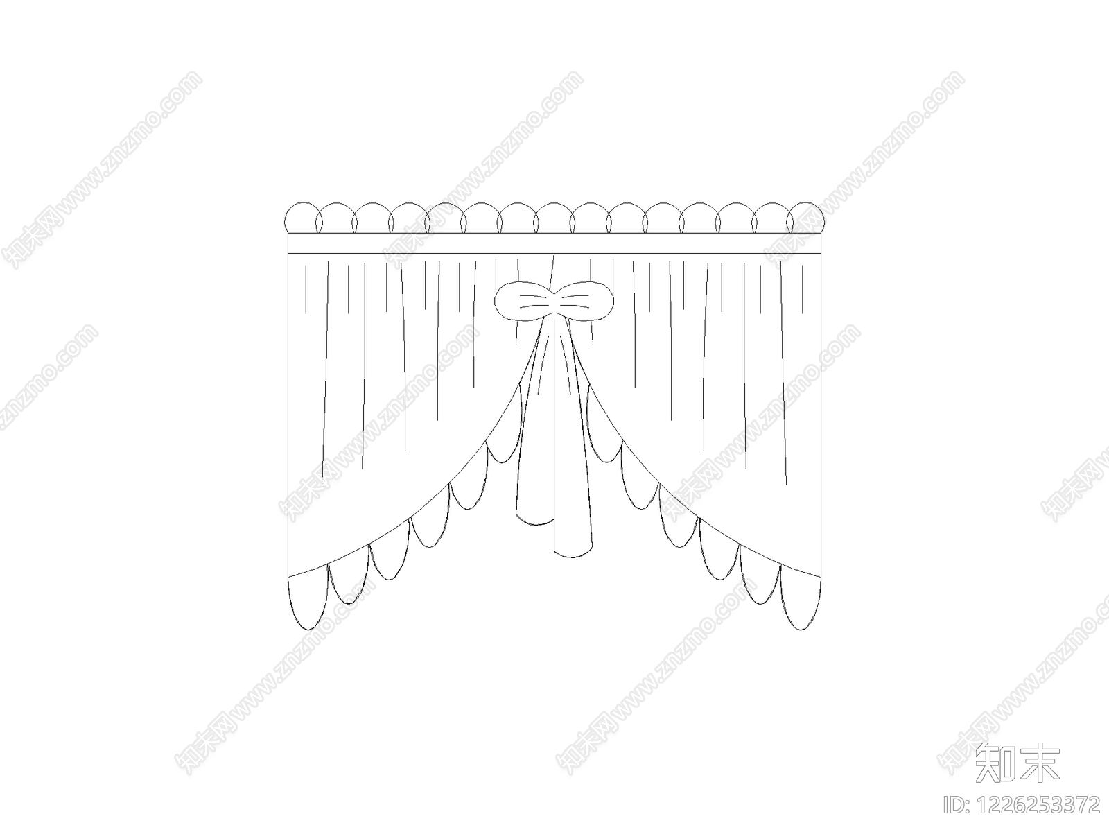 陈设类立面挂画cad施工图下载【ID:1226253372】