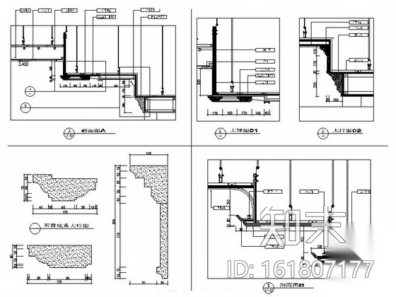 精装豪华欧式风格KTV大厅设计室内装修图（含效果）cad施工图下载【ID:161807177】