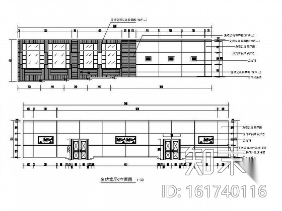 500平方多功能厅设计图(含效果)cad施工图下载【ID:161740116】