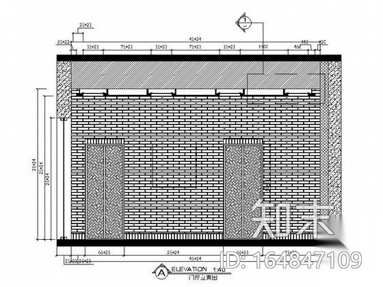 [大连]某中式茶馆室内装修施工图（含效果）cad施工图下载【ID:164847109】
