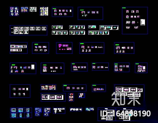 41套室内装修常用橱柜设计CAD图纸施工图下载【ID:164898190】