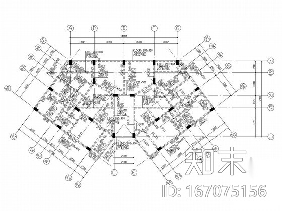 [江西]六层框架结构棚户区结构改造施工图cad施工图下载【ID:167075156】