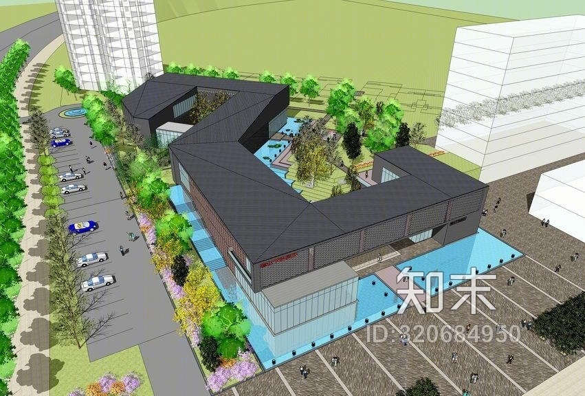 骊山院子售楼处SU模型下载【ID:320684950】