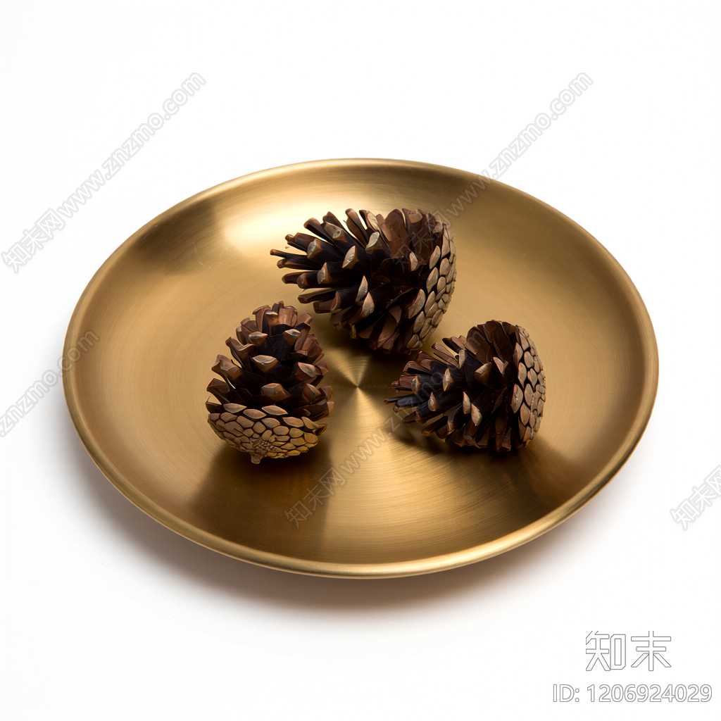 松果装饰盘3D模型下载【ID:1206924029】
