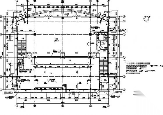 某小学区三层食堂建筑方案图cad施工图下载【ID:151658170】