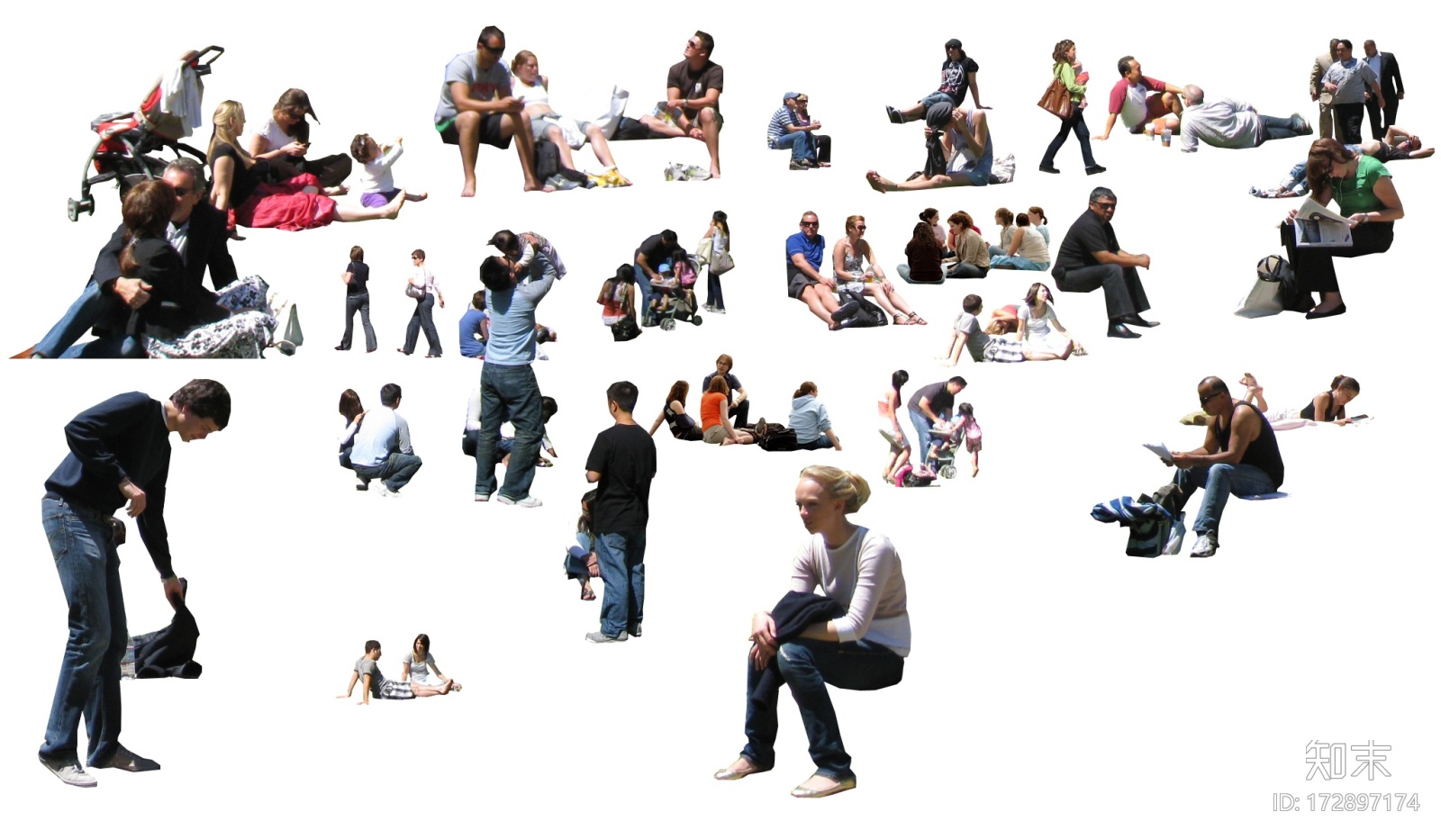 多形象多姿势人物免抠图9贴图下载