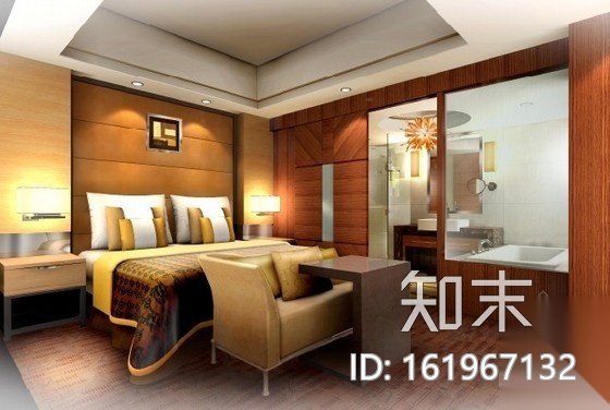 [成都]高档商务旅游酒店客房部施工图（含效果）cad施工图下载【ID:161967132】