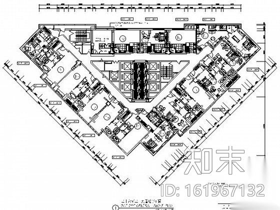 [成都]高档商务旅游酒店客房部施工图（含效果）施工图下载【ID:161967132】