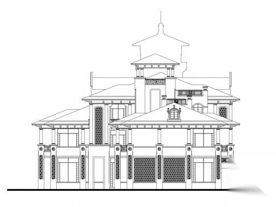 [上海]某高档小区规划图及会所建筑施工图cad施工图下载【ID:165947172】