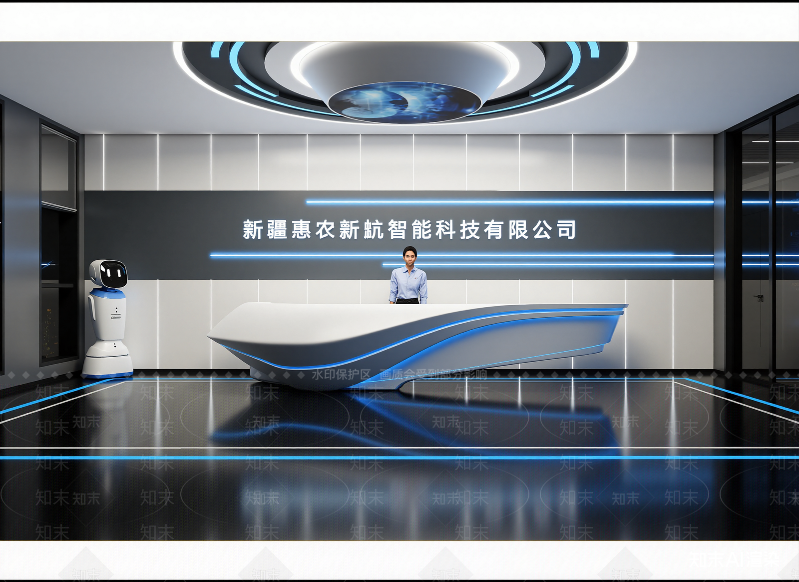 现代办公大厅3D模型下载【ID:1214742831】