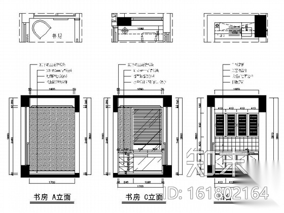 高档住宅区简欧风情四居室装修施工图（含效果）cad施工图下载【ID:161802164】