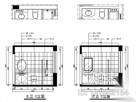 高档住宅区简欧风情四居室装修施工图（含效果）cad施工图下载【ID:161802164】