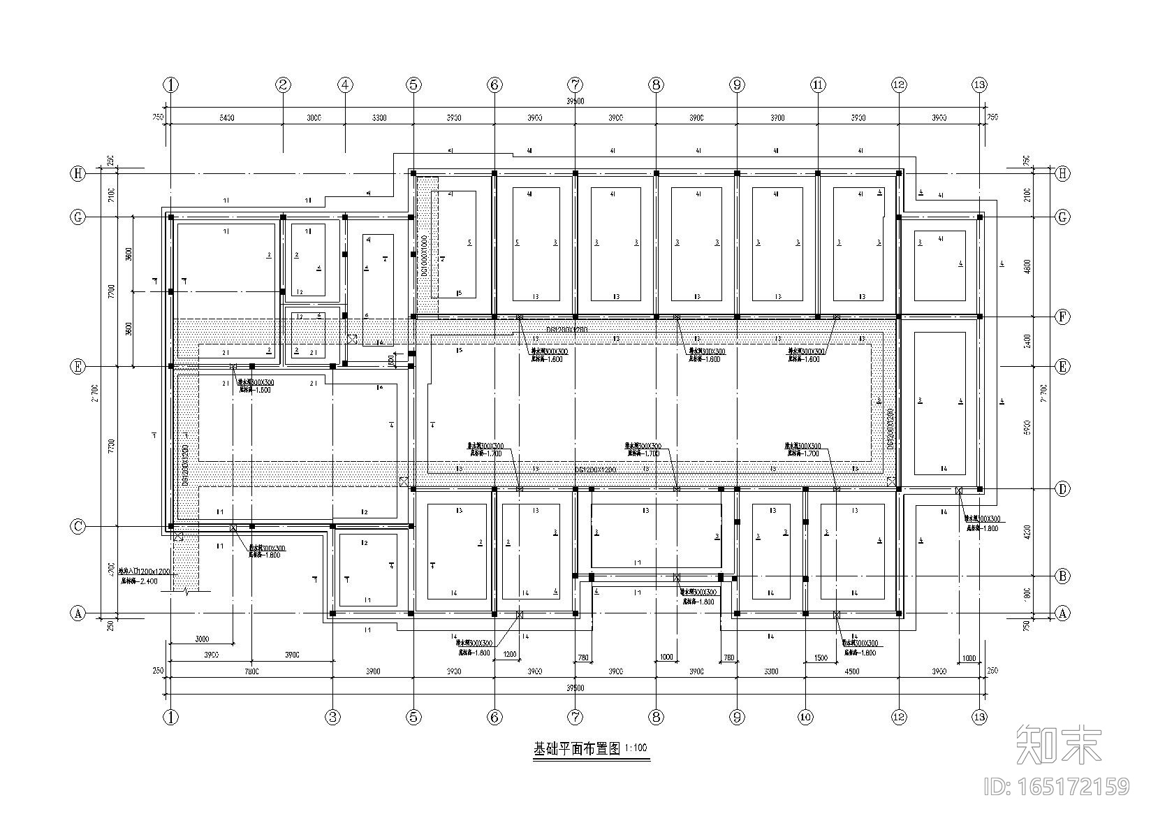 三层砌体结构食堂及宿舍楼结构施工图纸cad施工图下载【ID:165172159】