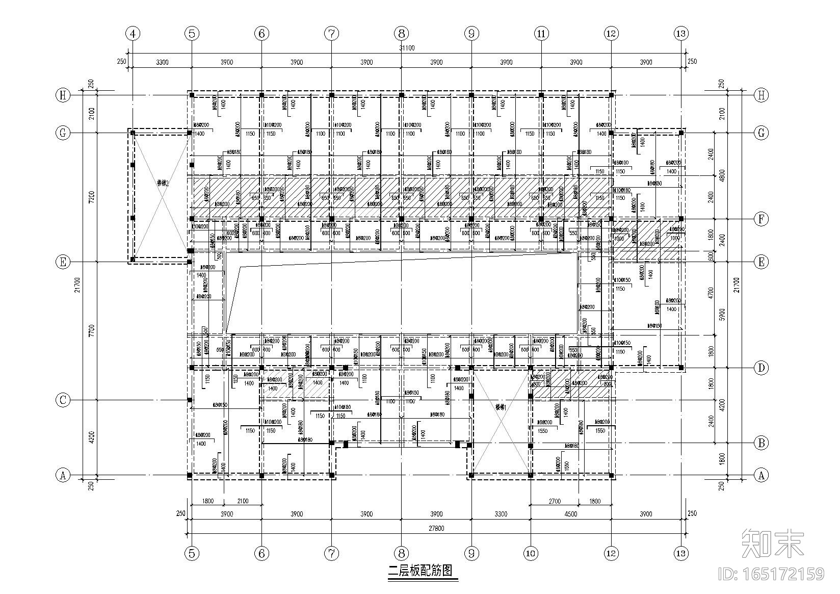 三层砌体结构食堂及宿舍楼结构施工图纸cad施工图下载【ID:165172159】