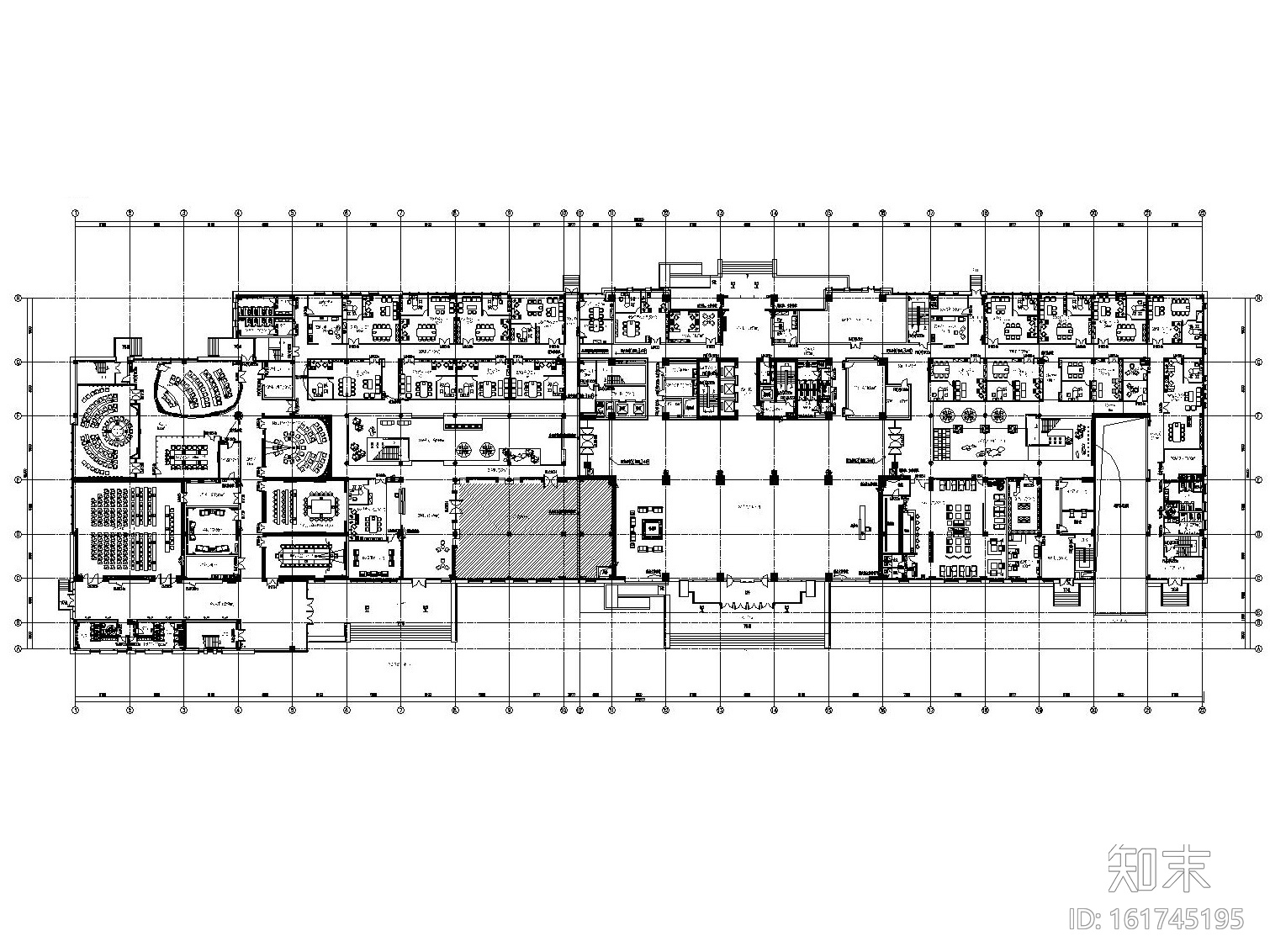 [江苏]某集团20层大型办公楼室内装修全套施工图（附效果...施工图下载【ID:161745195】