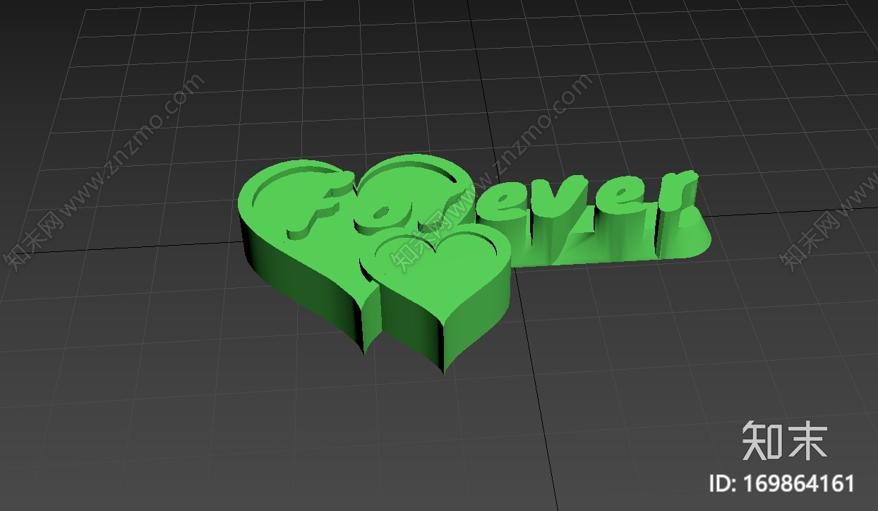 爱心字母-forever3d打印模型下载【ID:169864161】