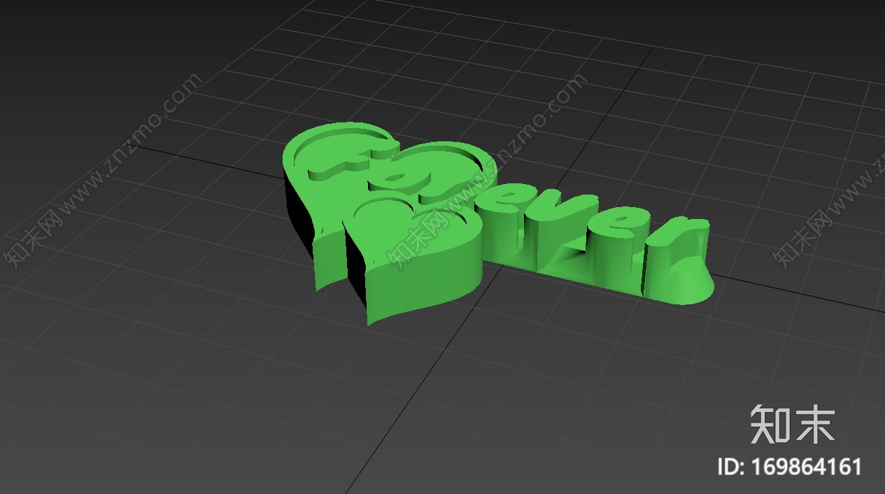 爱心字母-forever3d打印模型下载【ID:169864161】
