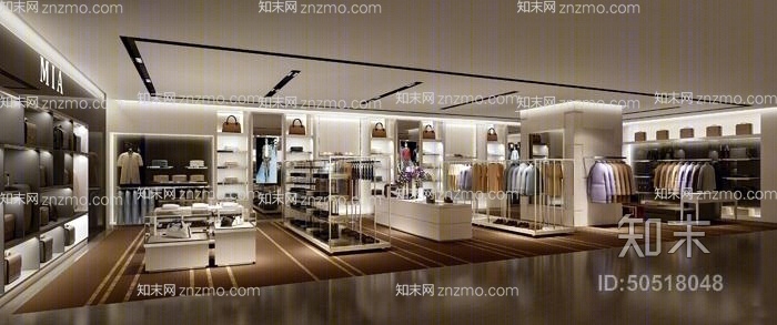 现代服装专卖店3D模型下载【ID:50518048】