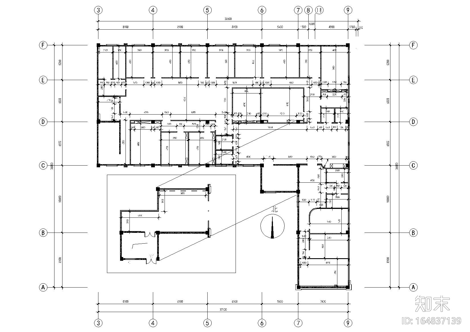 [江苏]昆山英语培训中心全套施工图_效果图cad施工图下载【ID:164837139】