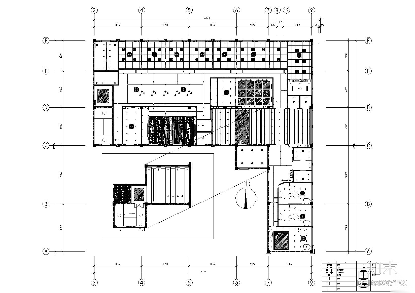 [江苏]昆山英语培训中心全套施工图_效果图cad施工图下载【ID:164837139】