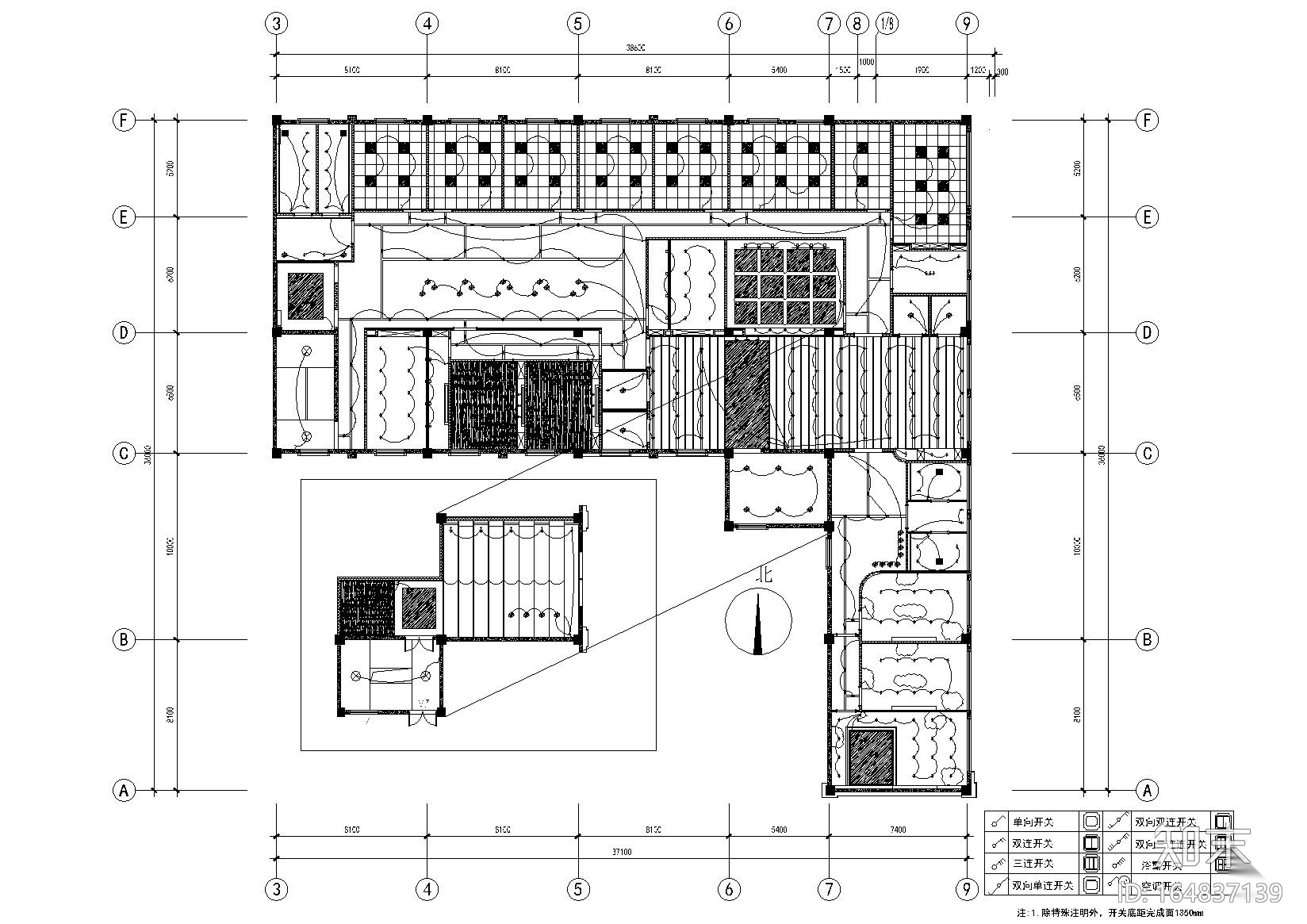 [江苏]昆山英语培训中心全套施工图_效果图cad施工图下载【ID:164837139】