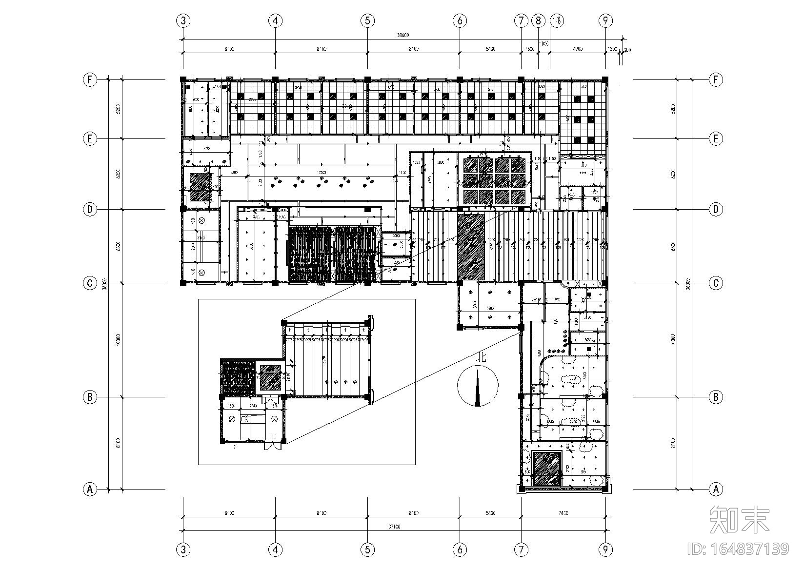 [江苏]昆山英语培训中心全套施工图_效果图cad施工图下载【ID:164837139】