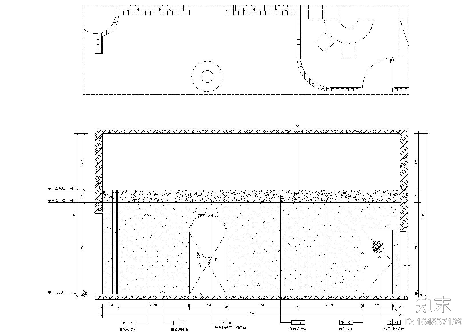 [江苏]昆山英语培训中心全套施工图_效果图cad施工图下载【ID:164837139】