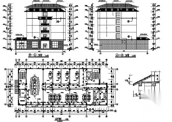 某五層辦公大樓建築施工圖施工圖下載【id:149944190】