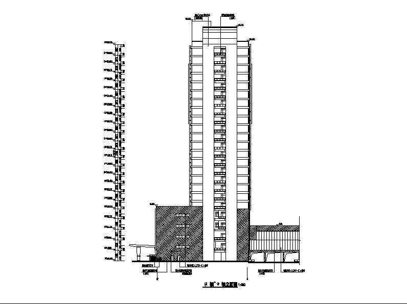 [安徽]高层双子塔式省级2000床综合性医院建筑施工图cad施工图下载【ID:151581101】