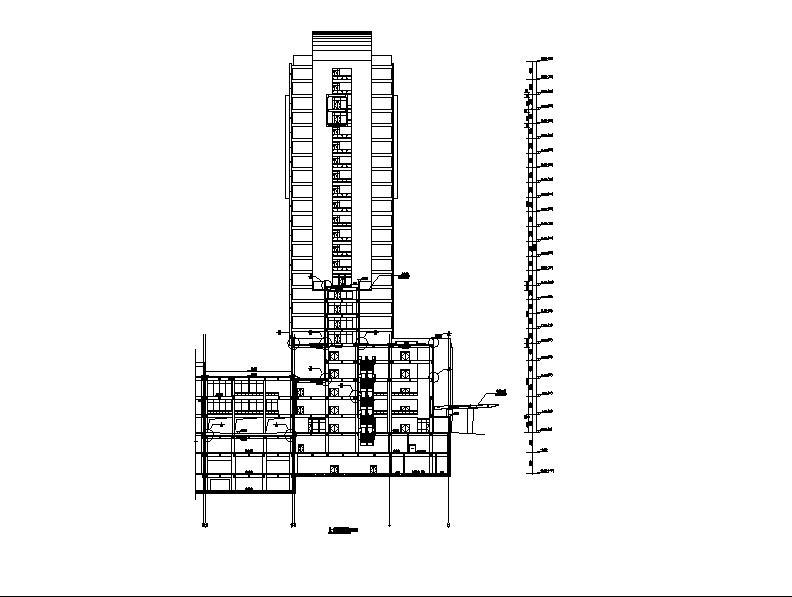 [安徽]高层双子塔式省级2000床综合性医院建筑施工图cad施工图下载【ID:151581101】