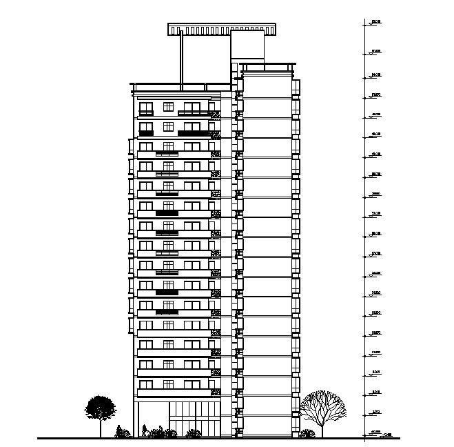 高层商业住宅建筑设计方案+CAD图纸（方案及施工图）施工图下载【ID:149868151】