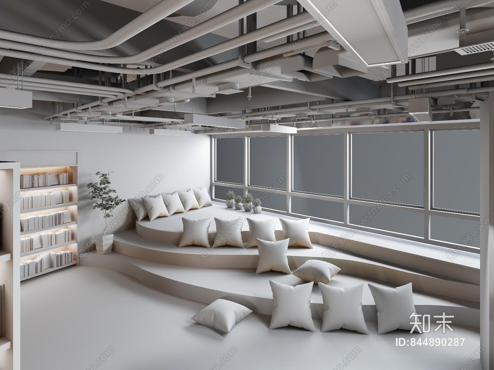 现代书店3D模型下载【ID:844890287】