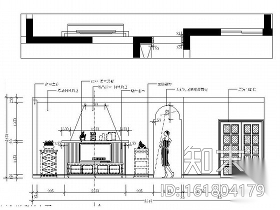 [江苏]128平美式简约风格三居室雅居CAD装修施工图（含效...cad施工图下载【ID:161804179】