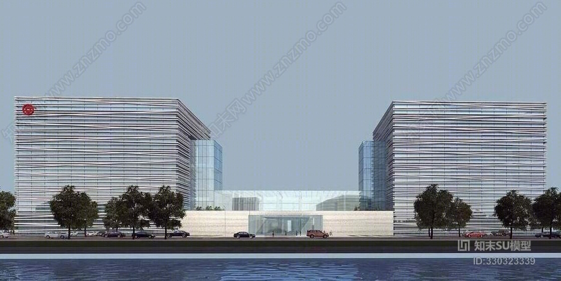 西安中银办公楼SU模型下载【ID:330323339】