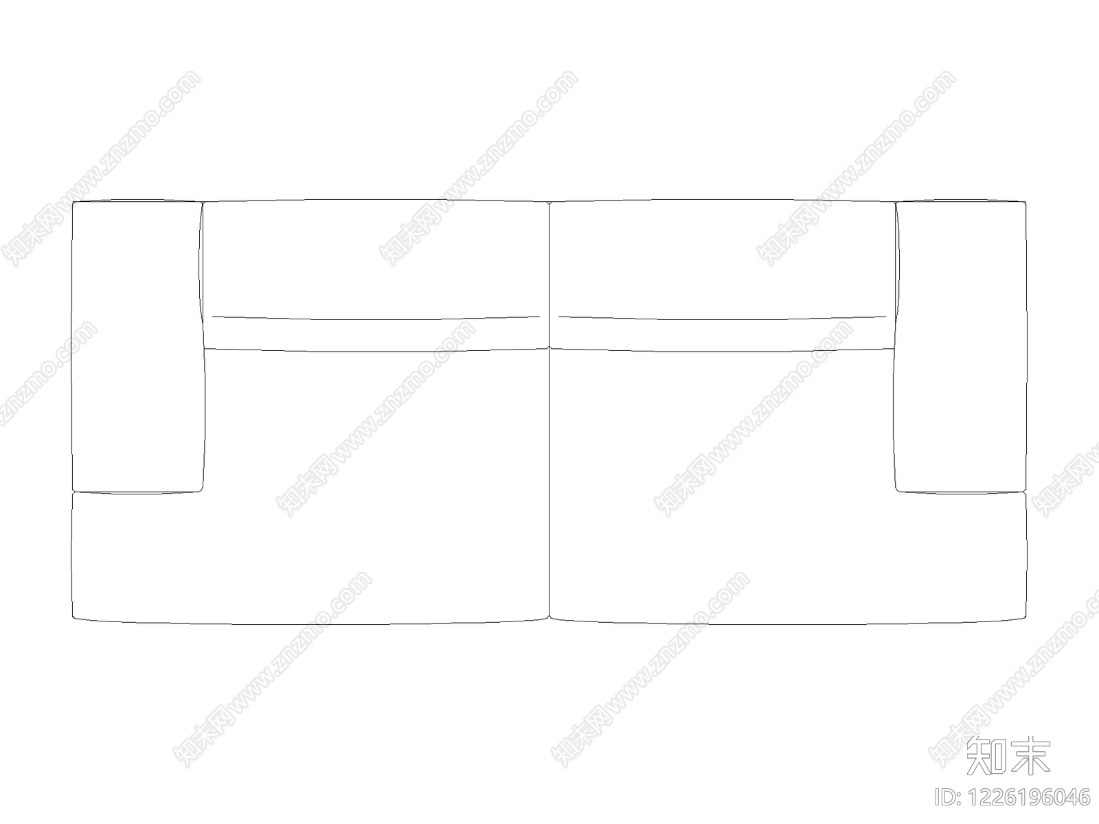 沙发cad施工图下载【ID:1226196046】