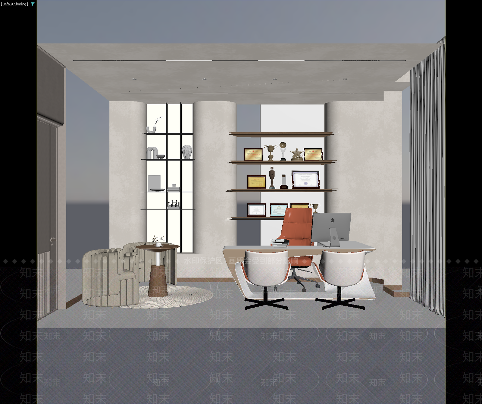 现代经理办公室3D模型下载【ID:1214835216】