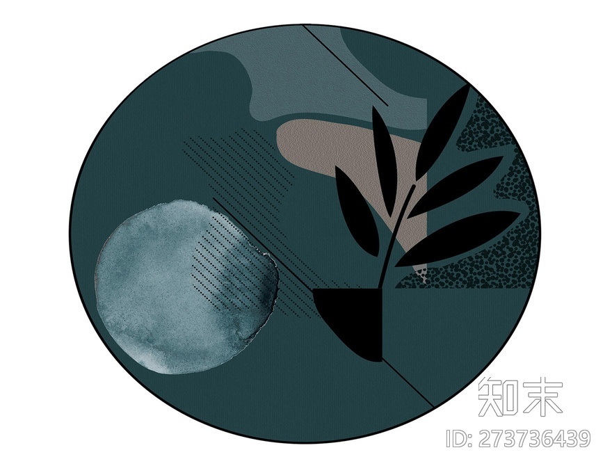 叶子圆毯贴图下载【ID:273736439】